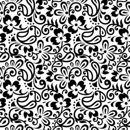 Indian motif vector patternのイラスト素材