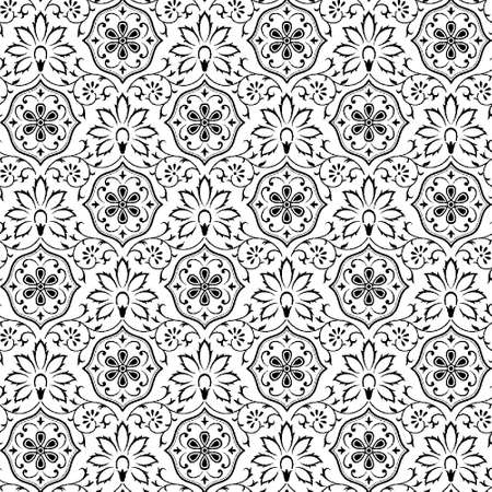 Indian Motif Vector Patternのイラスト素材
