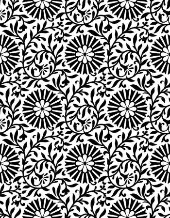 Indian Motif Vector Patternのイラスト素材