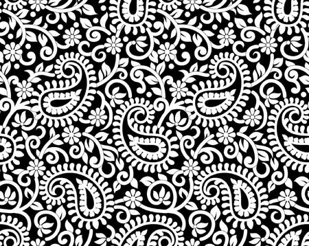Indian Motif Vector Patternのイラスト素材