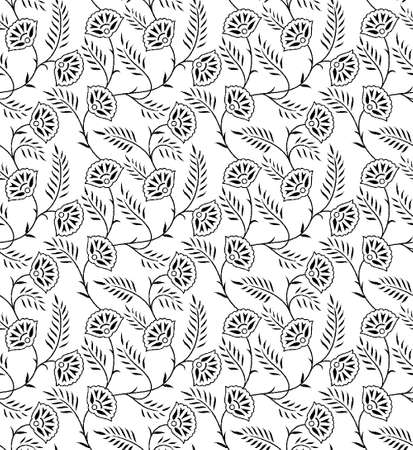 Indian Motif Vector Patternのイラスト素材