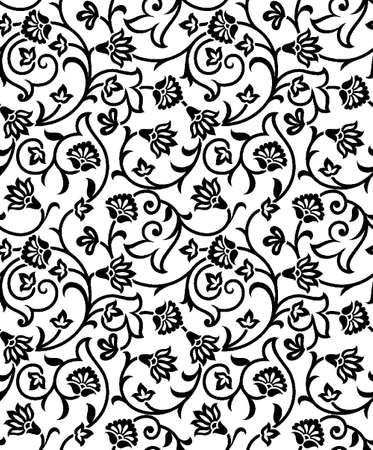 Indian Motif Vector Patternのイラスト素材