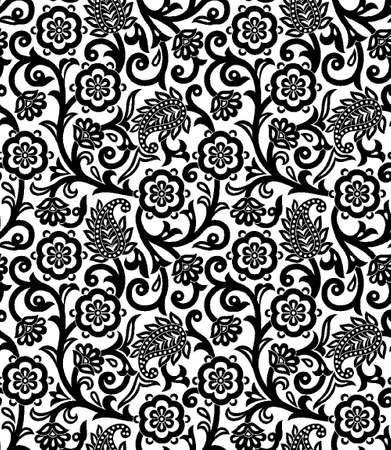 Indian Motif Vector Patternのイラスト素材