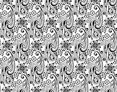 Indian Motif Vector Patternのイラスト素材