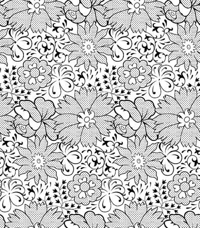 Indian Motif Vector Patternのイラスト素材