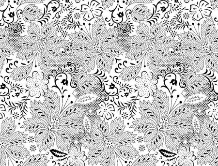 Indian Motif Vector Patternのイラスト素材