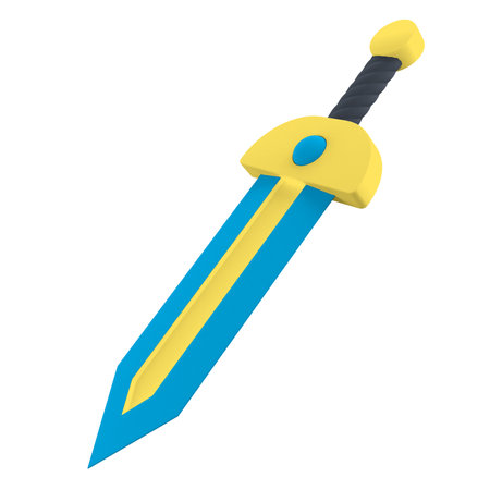 Sword icon. Isometric of sword vector icon for web design isolated on white backgroundの写真素材