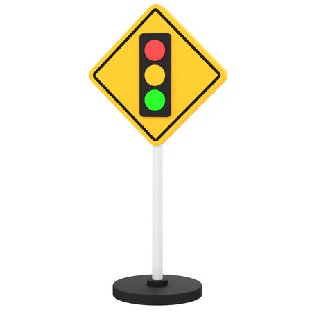 Traffic light sign isolated on a white background. 3d renderingの写真素材
