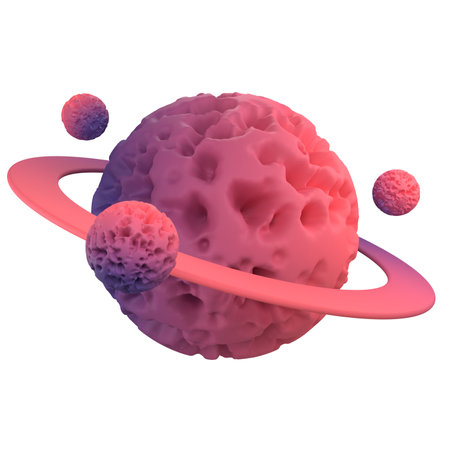 Cancer cell. 3d image. Isolated white background.の写真素材