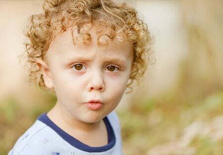 portrait of a happy childの写真素材