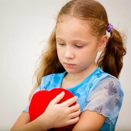 Portrait of sad childの写真素材