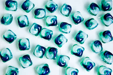 household and laundry. household detergent background. softener used in household.の写真素材
