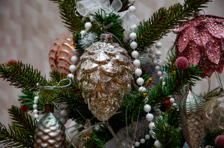 Christmas tree decoration. Merry Christmas. Happy New Year. Xmas holiday celebration. New Year eve....