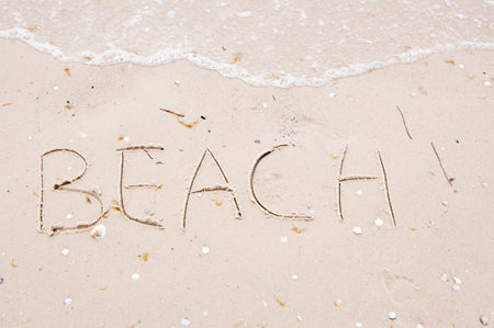 Summer beach vacation. Traveling relax at summertime. Seychelles vacation in summer. Beach at sea...