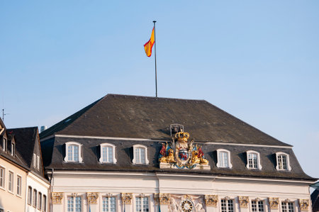 Old City Hall in Bonn, Germany. Historic town hall of the city. Building is known for Rococo architecture.の写真素材