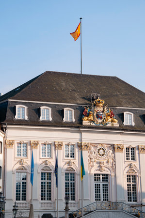 Historic town hall of the city. Building is known for Rococo architecture. Old City Hall in Bonn, Germany. German city.の写真素材