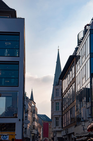 Cityscape view on European city Bonn in Germany with architecture and architectural building.の写真素材