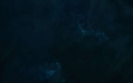 Glowing blue nebulae somewhere in deep space. Cosmic landscape. Science fiction. Elements of this image furnished by NASAの写真素材