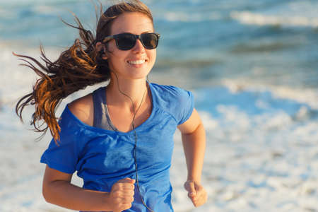 girl running on the beach