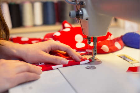 tailoring process closeupの写真素材