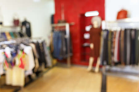 blurred background of clothes store