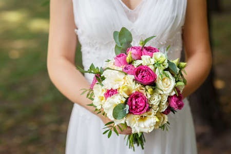 wedding bouquet of flowersの写真素材