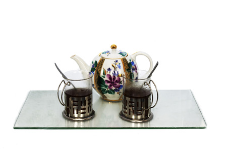 tea set for two personsの写真素材