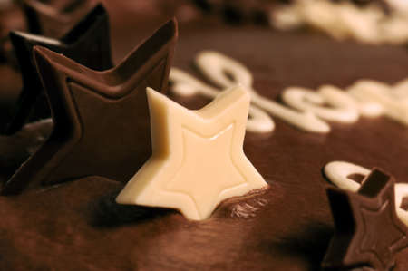 Chocolate cake - Macro close-upの写真素材