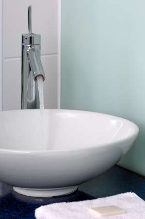 Bathroom sink bowl counter tap mixer towel soap