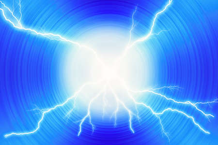 lightning vortex abstract illustration concept blue metalicの写真素材