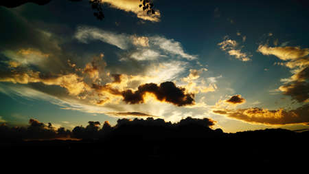 sunset skyの写真素材
