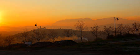 winter sunsetの写真素材