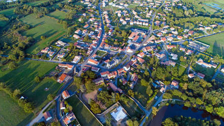 An aerial photography of Cheix en Retz village
