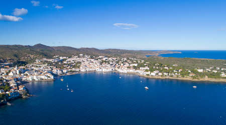 Aerial photo of Cadaques village, Costa Brava, Spain