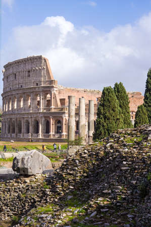 Coliseum in Rome, Italy. One of the most popular travel destinationの写真素材