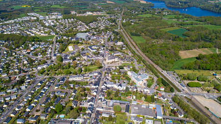 Aerial photography of The Chapel on Erdre in Loire Atlantiqueの写真素材