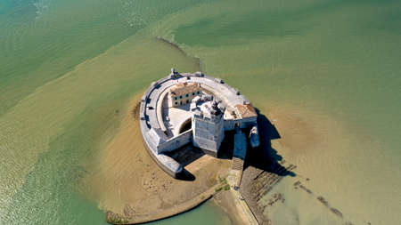 Aerial photography of Fort Louvois in Charente Maritimeのeditorial素材