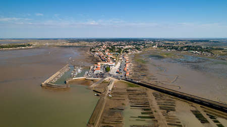Aerial view of the Chapus point in Charente Maritimeのeditorial素材
