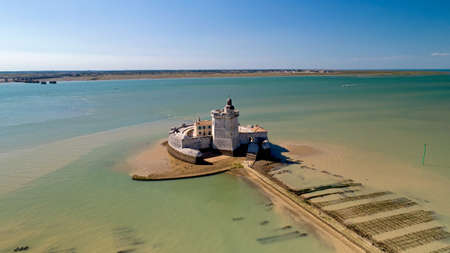 Aerial photography of Fort Louvois in Charente Maritimeのeditorial素材