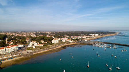 Aerial view of Jard sur Mer in Vendee, Franceの写真素材