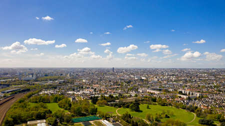 Aerial view of Nantes city skyline in Loire Atlantiqueの写真素材