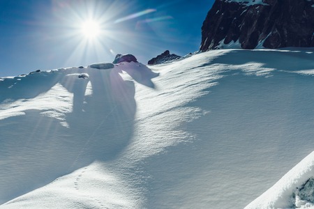 Cho La glacier on Himalayan mountain rangeの写真素材