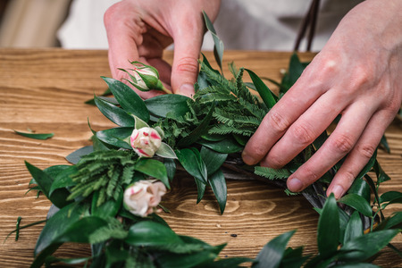 Elegant floral wreathの写真素材