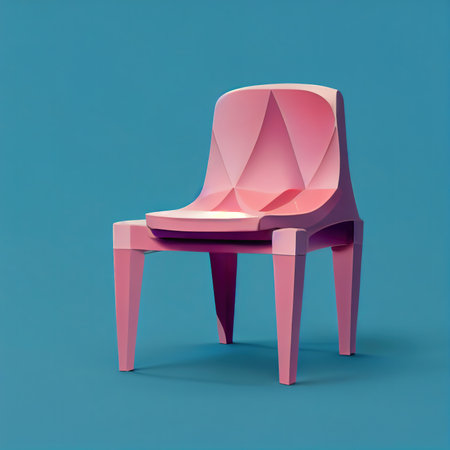 Chair home interior furniture isolated on empty backgroundの素材