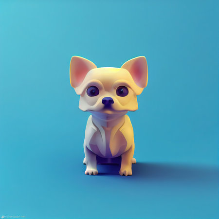 Cute dog pet animal isolated funny puppy digital artの素材