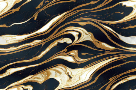 Gold and black marble texture background, tile patternの素材