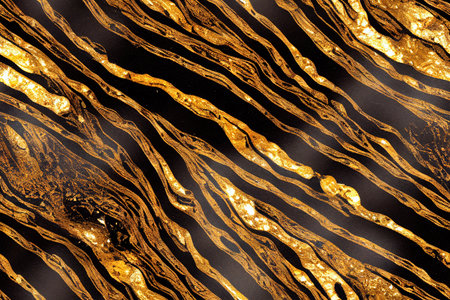 Black and gold marble background, seamless patternの素材