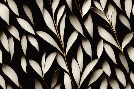 Green nature background, floral seamless patternの素材