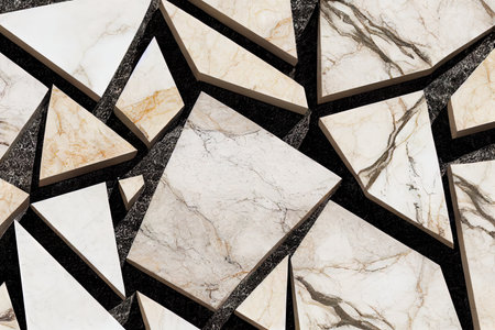 Brown marble tile texture for interior backgroundの素材
