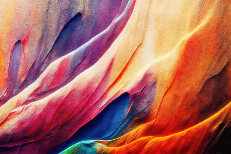 Color Cyphore 3D Wallpaper of Bright Dynamic Color Mixed Shapes Togetherの素材